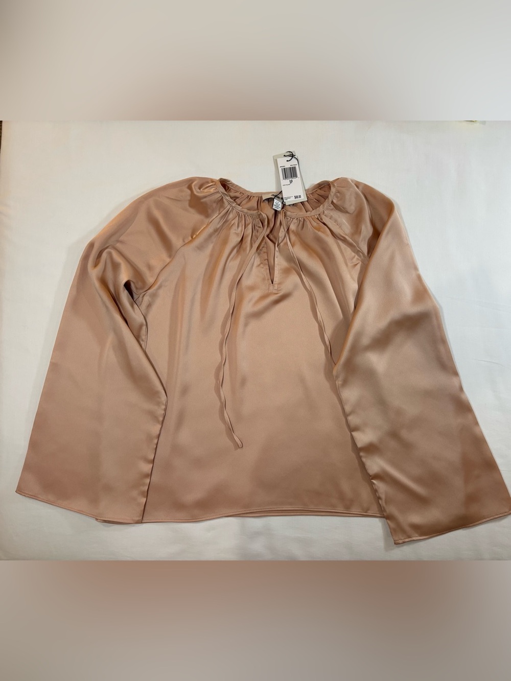 Jason Wu Satin Tie-Neck Blouse - Blush